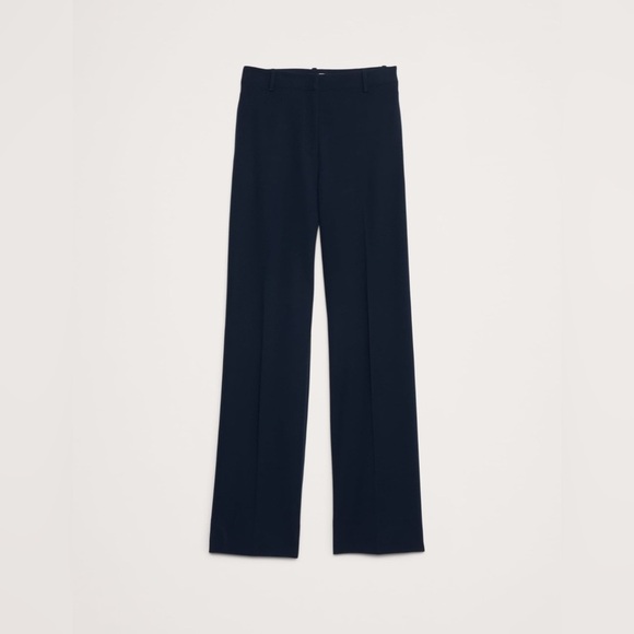 NWT Banana Republic High Rise Modern Straight Refined Navy Pant Size 0 Petite. - Picture 5 of 9